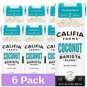 image:imageCalifia Farms  Coconut Barista Blend Coconut Milk 32 oz Pack of 6 Shelf Stable Dairy Free Plant Based Vegan Gluten Free Non GMO Creamer32 Fl Oz Pack of 1