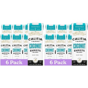 image:imageCalifia Farms  Coconut Barista Blend Coconut Milk 32 oz Pack of 6 Shelf Stable Dairy Free Plant Based Vegan Gluten Free Non GMO Creamer32 Fl Oz Pack of 2