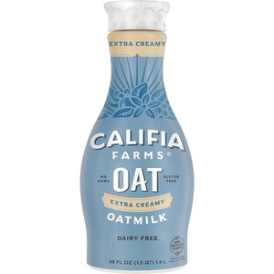 image:imageCalifia Farms  Extra Creamy Oat Milk 48 Oz Dairy Free Plant Based Vegan Gluten Free Non GMO High Calcium Smoothie OatmilkUnsweetened