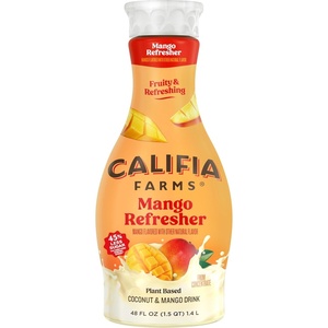 image:imageCalifia Farms  Mango Colada Refresher Juice Drink 48 Oz All Natural Fruit Beverage Vegan BPAfree NonGMO Gluten FreeMango Colada Juice Refresher