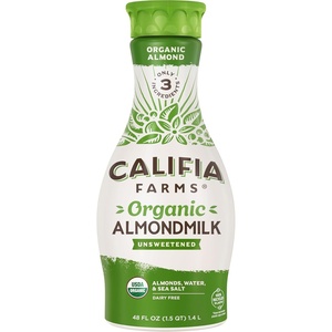 image:imageCalifia Farms  Organic Unsweetened Almond Milk 48 Oz Dairy Free Keto Vegan Plant Based Organic Milk Non GMO Low Calorie USDA Organic