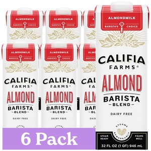 image:imageCalifia Farms  Original Almond Barista Blend Almond Milk 32 Oz Pack Of 6 Shelf Stable Dairy Free Plant Based Vegan Gluten Free Non GMO High Calcium Milk Frother CreamerOriginal Almond Barista Blend