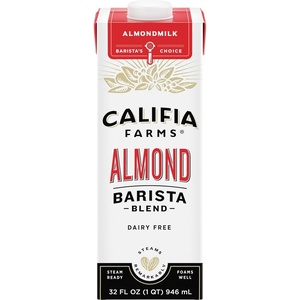 image:imageCalifia Farms  Original Almond Barista Blend Almond Milk 32 Oz Shelf Stable Dairy Free Plant Based Vegan Gluten Free Non GMO High Calcium Milk Frother Creamer