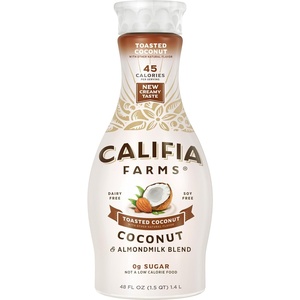 image:imageCalifia Farms  Toasted Coconut Almond Milk 48 Oz Dairy Free Plant Based Vegan Gluten Free Non GMO Sugar Free High Calcium SmoothieToasted Coconut