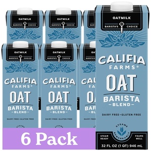 image:imageCalifia Farms  Vanilla Oat Barista Blend Oat Milk 32 Oz Pack of 6 Shelf Stable Dairy Free Plant Based Vegan Gluten Free Non GMO Milk Frother Creamer BlueOriginal