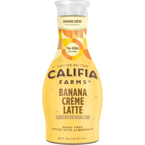 image:imageCalifia Farms  Banana Creme Almond milk Latte 48 Oz 100 Arabica Dairy Free Plant Based Vegan Gluten Free Non GMO Cold Brew Coffee