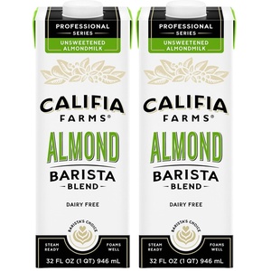 image:imageCalifia Farms  Unsweetened Almond Barista Blend Almond Milk 32 Oz Shelf Stable Dairy Free Plant Based Vegan Gluten Free Non GMO Sugar Free Milk Frother Creamer32 Fl Oz Pack of 2